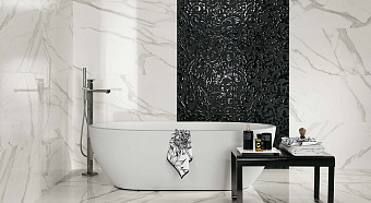 Настенная плитка FAP CERAMICHE Roma Diamond fPQE Statuario Brillante Rt 120х50см 1,8кв.м. глянцевая