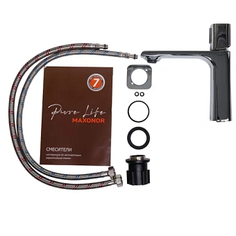 Смеситель для раковины Maxonor PL1089 хром