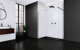 Душ перегородка MODO II NEW 150*200см 389154-54-01 чёрный/прозрачное RADAWAY