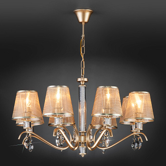 Люстра подвесная Eurosvet Alcamo 60103/8 перламутровое золото 40Вт 8 лампочек E14