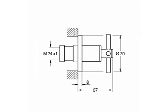 Вентиль запорный GROHE 19069DC3