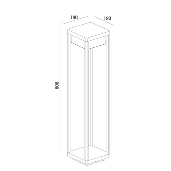 Светильник ландшафтный Maytoni Baker Street O021FL-L10B3K 10,2Вт IP65 LED чёрный