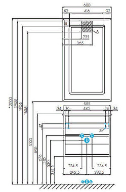 Зеркало Акватон Римини 1A177602RN010 100х60см с подсветкой