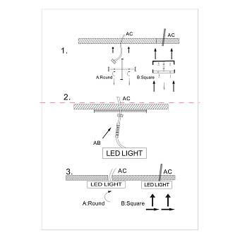 Светильник потолочный Maytoni Zon C067CL-L12B3K 12Вт LED