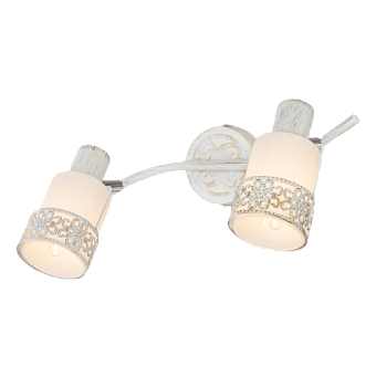 Светильник настенный Eurosvet Silvia 20025/2 белый с золотом/ хром 40Вт E14