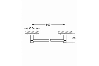 Полотенцедержатель GROHE Essentials 40366DA1 Тёплый закат 60см