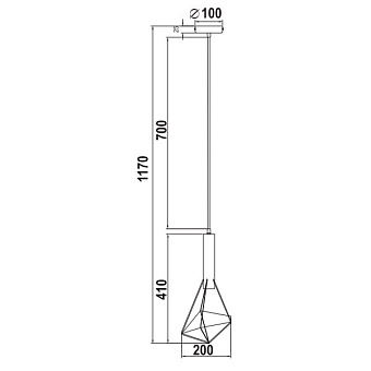 Светильник подвесной Maytoni Spider T021-01-B 60Вт E27