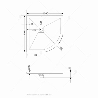 Душевой поддон RGW Stone Tray 16153100-01 ST/R-W 100х100см