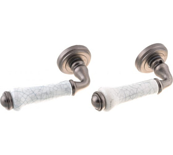 Дверная ручка нажимная MORELLI UMBERTO MH-41-CLASSIC OMS/GR старое матовое серебро