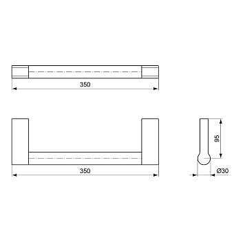 Поручень для ванной IDEAL STANDARD CONNECT A9159AA 3см хром