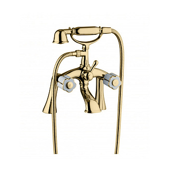 Смеситель для ванны Bongio Fleur Blanc 11527OR00 золото