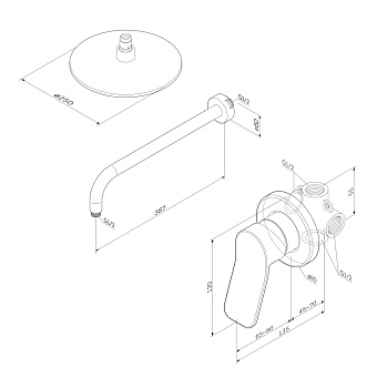 Душевая система AM-PM X-Joy FB85A2R010 хром