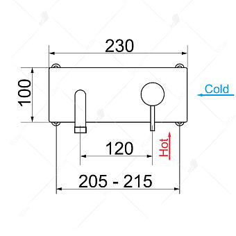 Смеситель для душа RGW Shower Panels 21140545-04 SP-45-10B чёрный