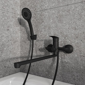 Смеситель для ванны MILARDO Rora RORBL00M10 чёрный матовый