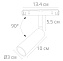 Магнитный трековый светильник Arte Lamp LINEA A4640PL-1BK 8Вт LED прозрачный