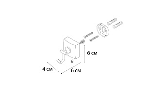 Крючок FIXSEN KVADRO FX-61305F хром