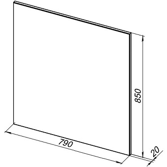 Зеркало AQUANET Lino 253907 85х79см без подсветки