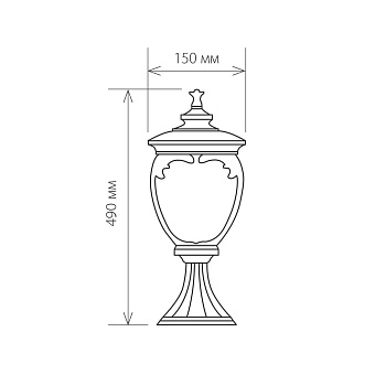 Светильник ландшафтный Elektrostandard Andromeda a027999 GLYF-8024S 60Вт IP44 E27 чёрное золото