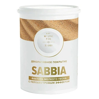 Декоративное покрытие VINCENT DECOR Sabbia Фактура мелкого песка с перламутровым эффектом 3кг