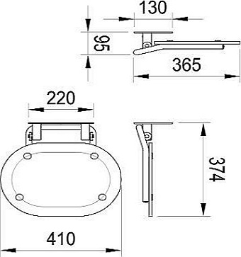 Стул для душа RAVAK Chrome B8F0000028