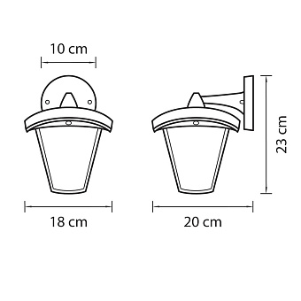 Светильник фасадный Lightstar Lampione 375680 8Вт IP54 LED чёрный