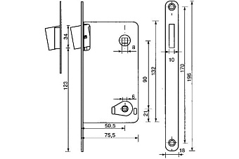 Замок сантехнический MORELLI SIMPLE MM2090 AB WC бронза