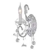 Бра Eurosvet Collana 10096/1 хром/прозрачный хрусталь Strotskis 60Вт E14