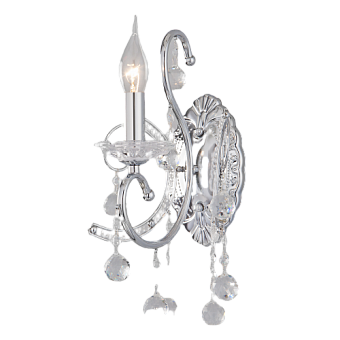 Бра Eurosvet Collana 10096/1 хром/прозрачный хрусталь Strotskis 60Вт E14