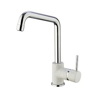 Смеситель для кухни Paini Cox 7890572CR599H1KM поворотный излив белый матовый