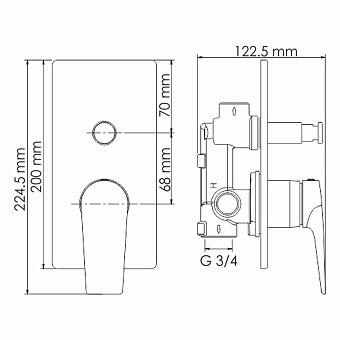 Душевая система WASSERKRAFT Aisch А55201 золото