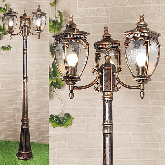 Светильник ландшафтный Elektrostandard Andromeda a028000 GLYF-8024F/3 60Вт IP44 E27 чёрное золото