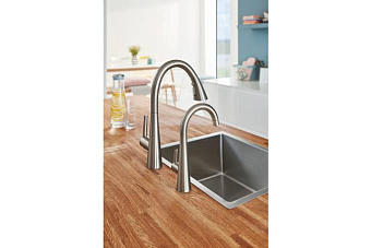 Смеситель для кухни GROHE Zedra 30026DC2 высокий излив нержавеющая сталь