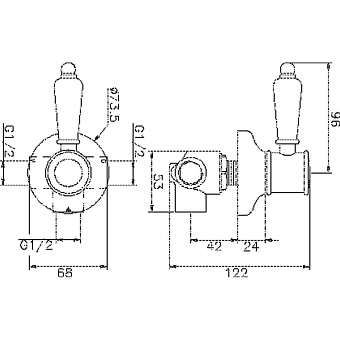 Переключатель потоков Huber 653.VT01H.CR