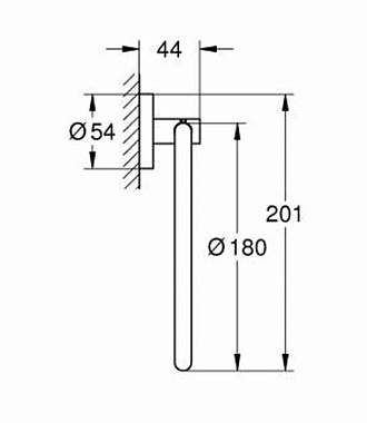 Полотенцедержатель GROHE Essentials 40365GL1 золото 18см