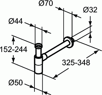 Сифон для раковины бутылочный IDEAL STANDARD T4441A5