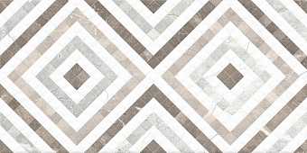 Декор Global Tile Siluet GT GT123VG белый 25х50см 1,375кв.м.