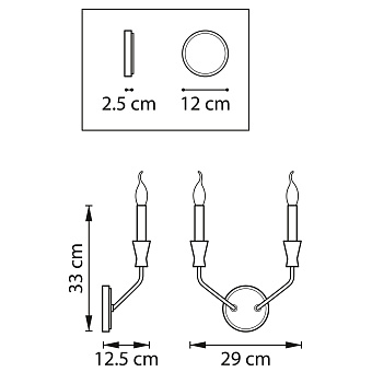 Бра Lightstar Ragno 732527 40Вт E14