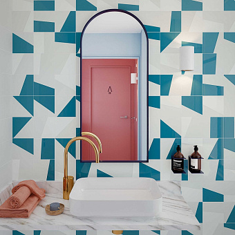 Настенная плитка WOW Duo 121891 Cyan 15х15см 0,536кв.м. матовая