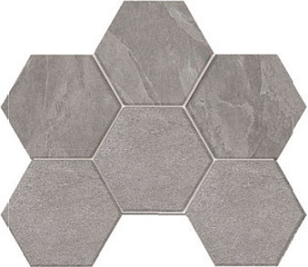 Керамическая мозаика ESTIMA Terra Mosaic/LN02_NS/TE02_NS/25x28,5/Hexagon Gray 25х28,5см 0,713кв.м.