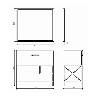 Зеркало Comforty Бредфорд 00004147988CF 80х90см без подсветки