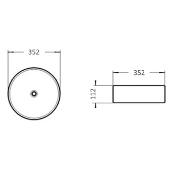 Раковина накладная Comforty 9111MH 35х35см