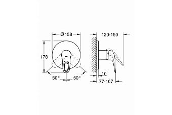 Смеситель для душа GROHE Eurostyle New 24048003 хром