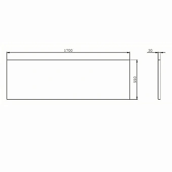 Экран для ванны AM-PM X-Joy W94A-170-075W-P 170см