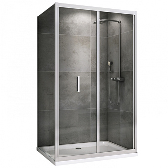 Угловое ограждение Abber Sonnenstrand AG07090-S100 195х100см стекло прозрачное