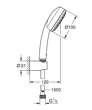 Душевой комплект GROHE Tempesta Cosmopolitan 26084002 хром