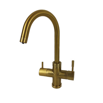Смеситель для кухни Paini Cox 78PJ6433VL2KM с краном для питьевой воды золото