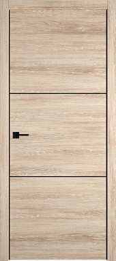 Межкомнатная дверь Владимирская фабрика дверей Urban 2 Sand Vellum Black Mould Экошпон 800х2000мм молдинг