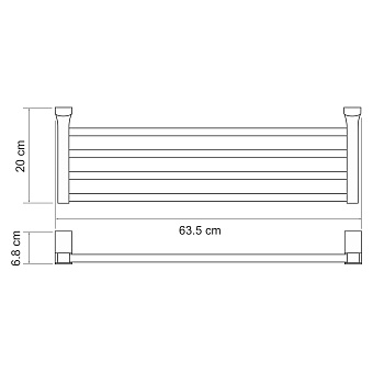 Полотенцедержатель WASSERKRAFT Leine K-5000 WHITE K-5011WHITE бежевый/хром 63,5см