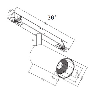 Магнитный трековый светильник Maytoni Focus LED TR032-2-12W4K-M-B 12Вт LED чёрный