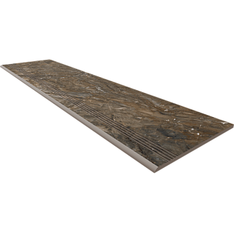 Плитка для ступеней ESTIMA Bernini Steptrade/BR04_NS/30x120x10 Dark Brown 30х120см 0,72кв.м. неполированная